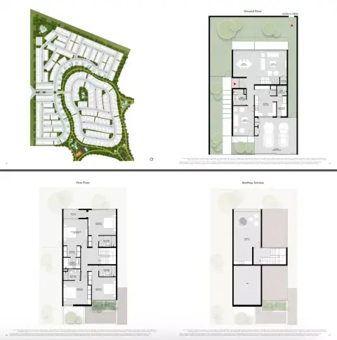 Plattegrond van 4 slaapkamers in Kaya Sharjah