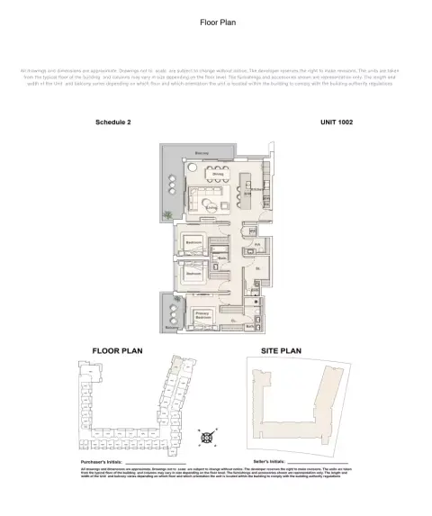 Plattegrond van 3 slaapkamers in Playa Del Sol