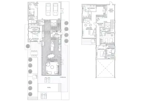 Plattegrond van 4 slaapkamers in Nobu Hotel & Residences Al Marjan Island