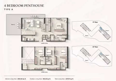 Plattegrond van 4 slaapkamers in Soto Grande