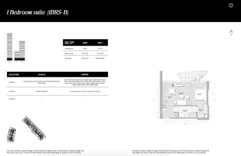 Plattegrond van 1 slaapkamer in Solera Downtown Mina