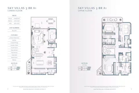 Plattegrond van 3 slaapkamers in Anantara Mina