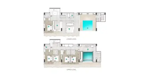 Plattegrond van 5 slaapkamers in Moonstone Residences Interiors by Missoni