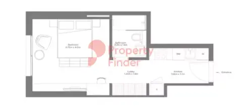 Plattegrond van Studio in Bay Residences