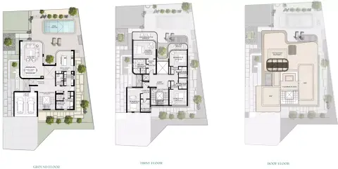 Plattegrond van 4 slaapkamers in RAK NB Collection