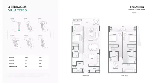 Plattegrond van 3 slaapkamers in The Astera