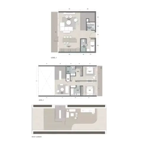 Plattegrond van 2 slaapkamers in Quattro Del Mar