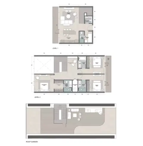 Plattegrond van 3 slaapkamers in Quattro Del Mar