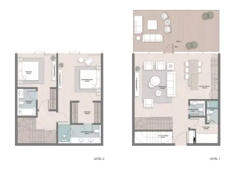 Plattegrond van 2 slaapkamers in Quattro Del Mar