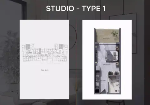 Plattegrond van Studio in Astra Residences