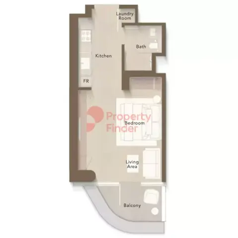 Plattegrond van Studio in Ellington Views Phase 2 By Ellington Properties
