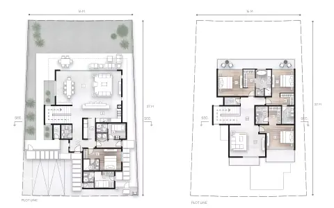 Plattegrond van 4 slaapkamers in Falcon Island