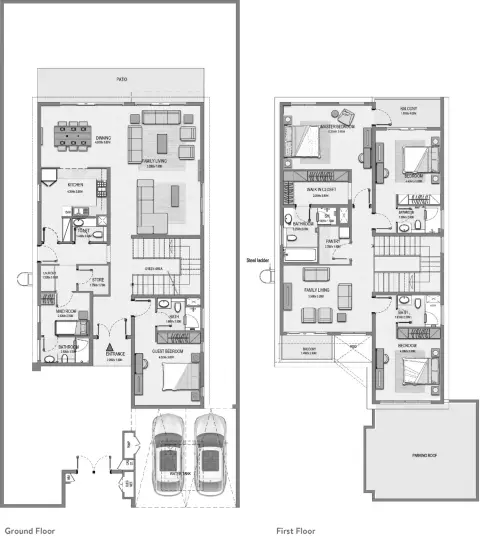 Plattegrond van 4 slaapkamers in Marbella Villas Phase 2 By Rak