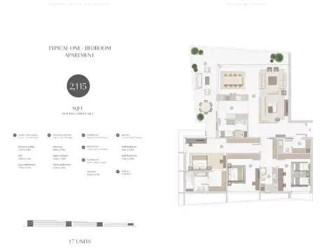 Plattegrond van 3 slaapkamers in Seaside Hills By Al Zohrah