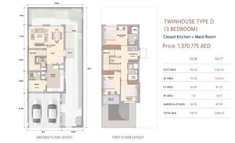 Plattegrond van 3 slaapkamers in Azha Community