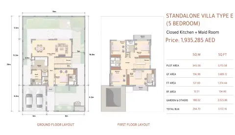 Plattegrond van 5 slaapkamers in Azha Community