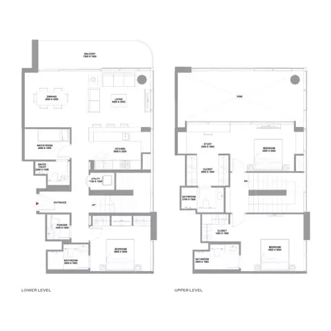 Plattegrond van 3 slaapkamers in Starline Beach Residences