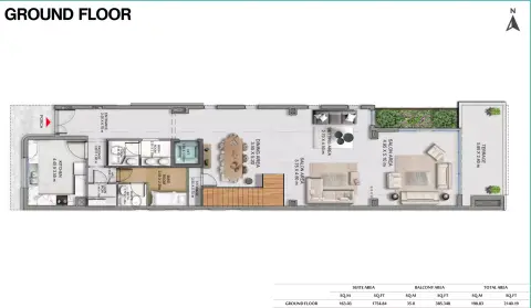 Plattegrond van 6 slaapkamers in Ocean Living