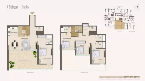 Plattegrond van 4 slaapkamers in Nexara Tower