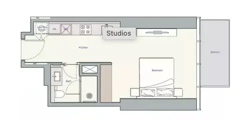Plattegrond van Studio in UH West