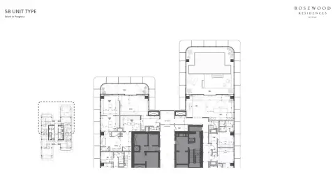 Plattegrond van 5 slaapkamers in Rosewood Residences