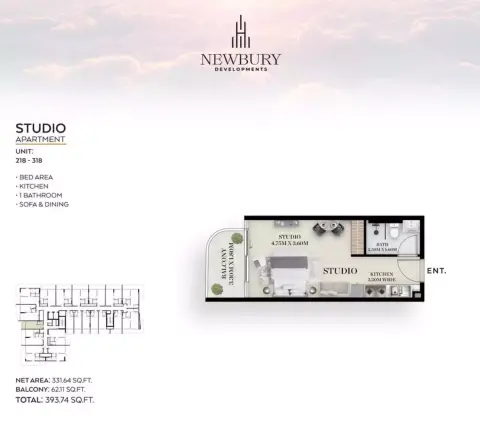 Plattegrond van Studio in Chapter 01