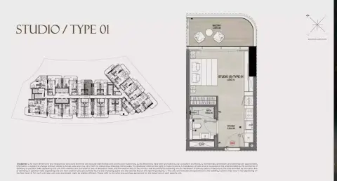 Plattegrond van Studio in Rabdan Gate