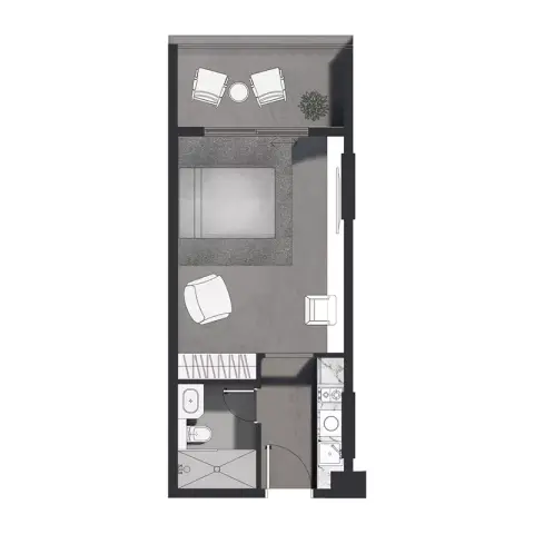 Plattegrond van Studio in Aizel Tower