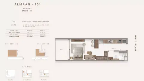 Plattegrond van Studio in Almaan 101