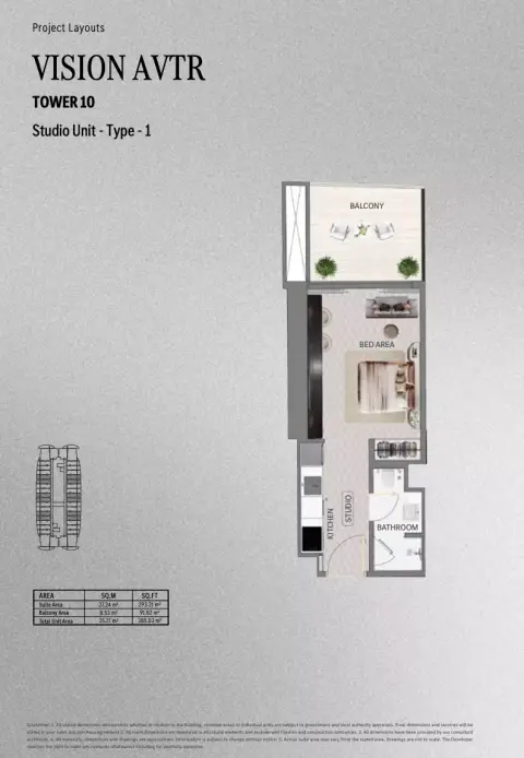 Plattegrond van Studio in Vision Avtr