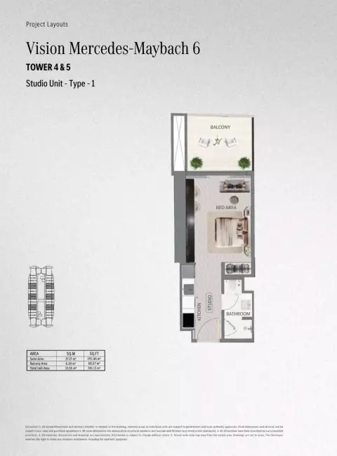 Plattegrond van Studio in Maybach 6