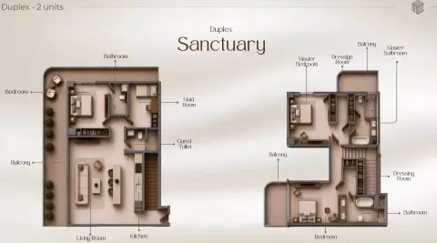 Plattegrond van 3 slaapkamers in Beverly Crown