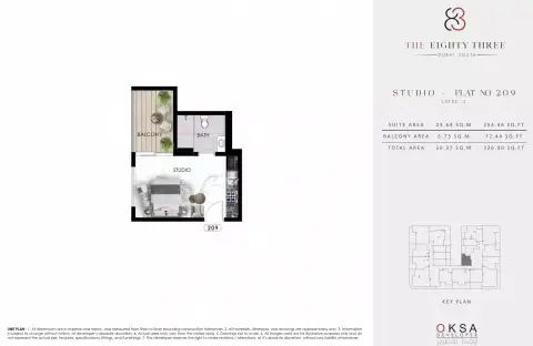 Plattegrond van Studio in The Eighty Three