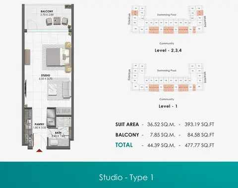 Waref Residences in Jumeirah Village Circle, Dubai, foto 3