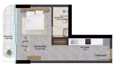 Plattegrond van Studio in Alta