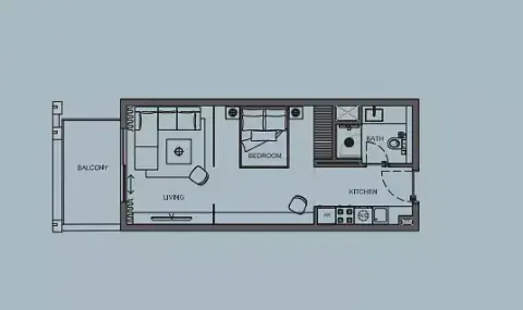 Plattegrond van Studio in AB Cavalier