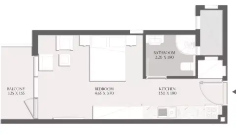 Plattegrond van Studio in Sapphire 32 by Dar Alkarama
