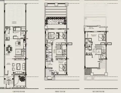 Plattegrond van 4 slaapkamers in Marwa Homes Phase 3 By New World
