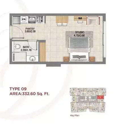 Plattegrond van Studio in Nanma Lotus