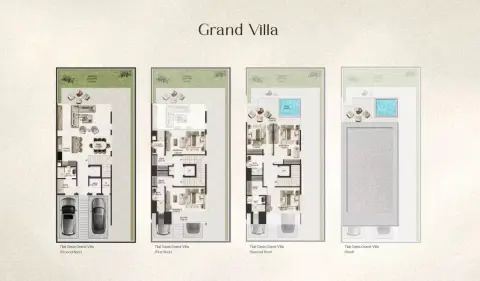 Plattegrond van 5 slaapkamers in Tilal Binghatti