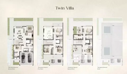 Plattegrond van 6 slaapkamers in Tilal Binghatti
