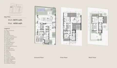 Plattegrond van 6 slaapkamers in Numa Reserve