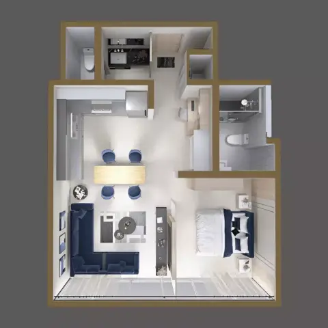 Plattegrond van Studio in Zenith J1